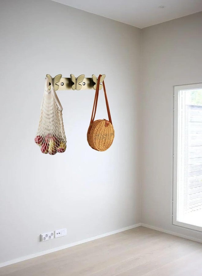 فاست خطافات فراشة قوية من النحاس العتيق لتعليق مناشف الحمام والملابس على جدار الحمام أو خزانة الملابس أو غرفة النوم أو الباب (3 خطافات تعليق) - Image 3